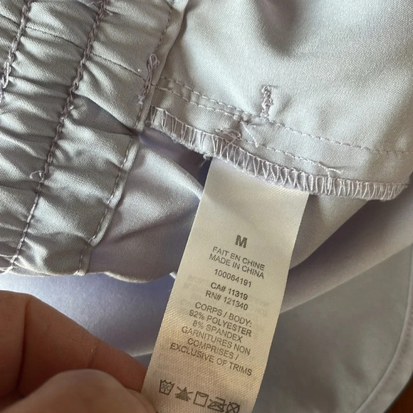 DYNAMITE Sporty Pull-On Shorts Pastel Lavender Elastic Drawstring High Waist M - Picture 7 of 10